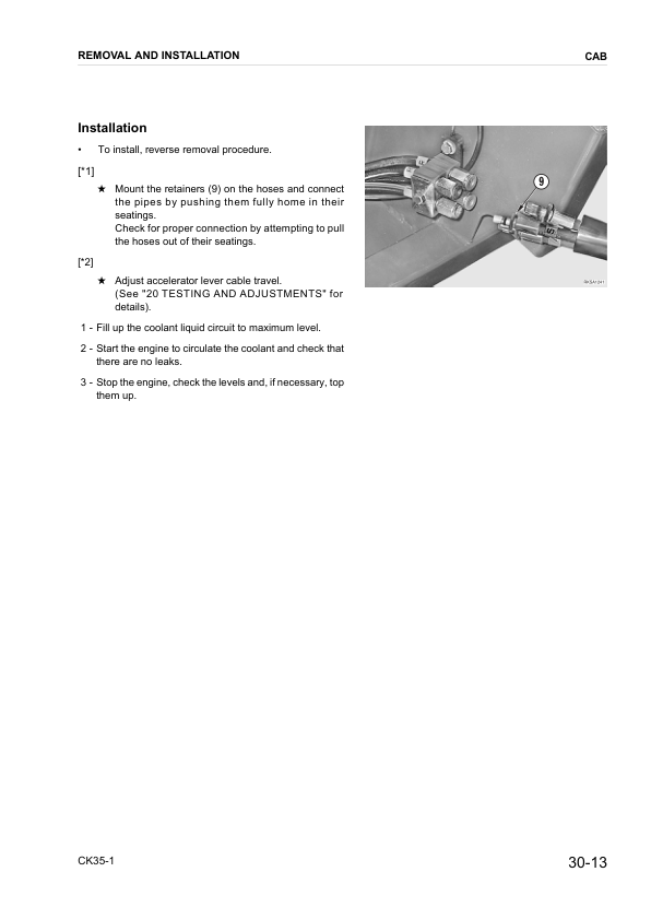 Komatsu CK35-1 Compact Track Loader Workshop Manual SN A40001 and UP - Image 11