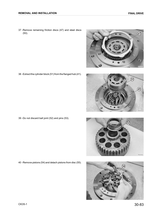Komatsu CK35-1 Compact Track Loader Workshop Manual SN A40001 and UP - Image 13