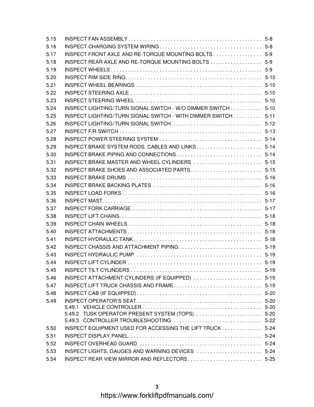 Komatsu CX20 Forklift Truck Service Manual SN 130001A and UP - Image 8