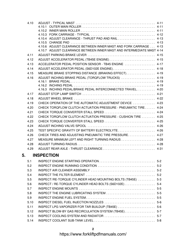 Komatsu CX20 Forklift Truck Service Manual SN 130001A and UP - Image 7
