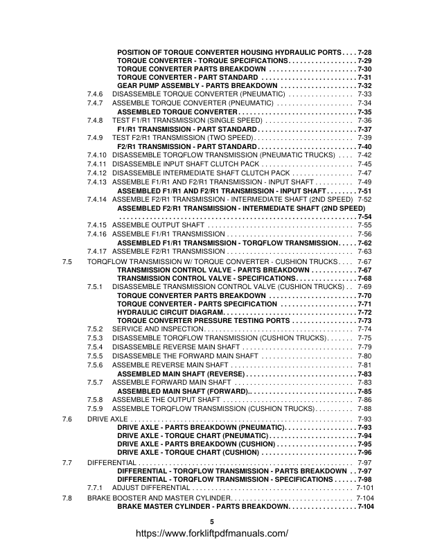 Komatsu CX20 Forklift Truck Service Manual SN 130001A and UP - Image 10