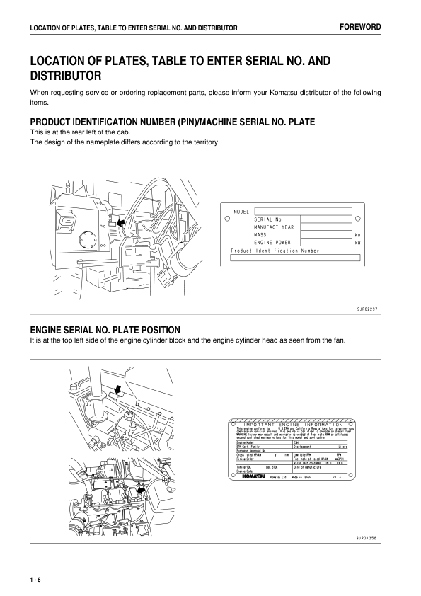 Komatsu HM350-1 Galeo Dump Truck Operation and Maintenance Manual SN 1126 and UP - Image 13