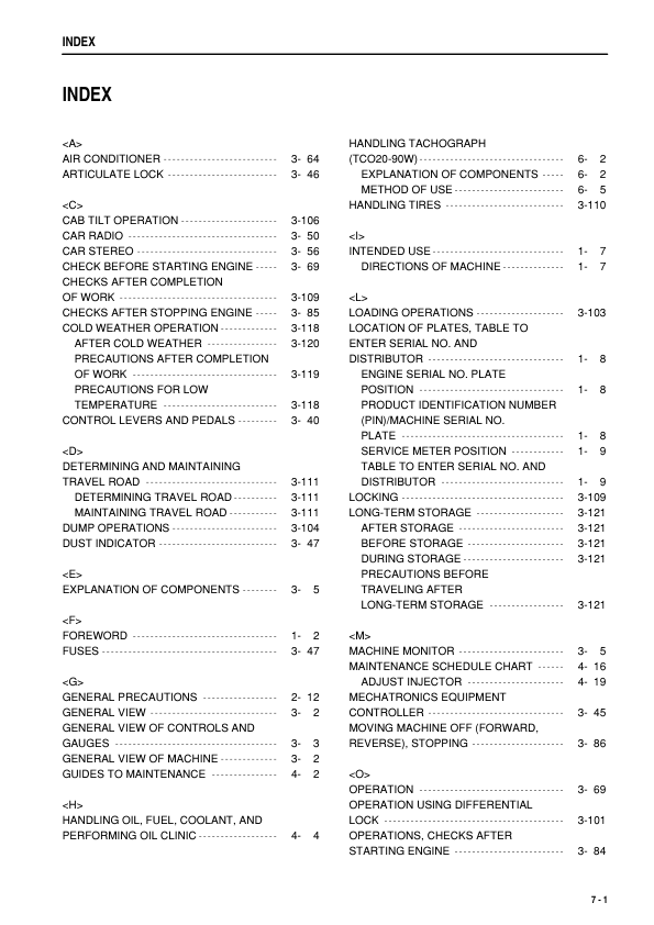 Komatsu HM350-1 Galeo Dump Truck Operation and Maintenance Manual SN 1126 and UP - Image 11
