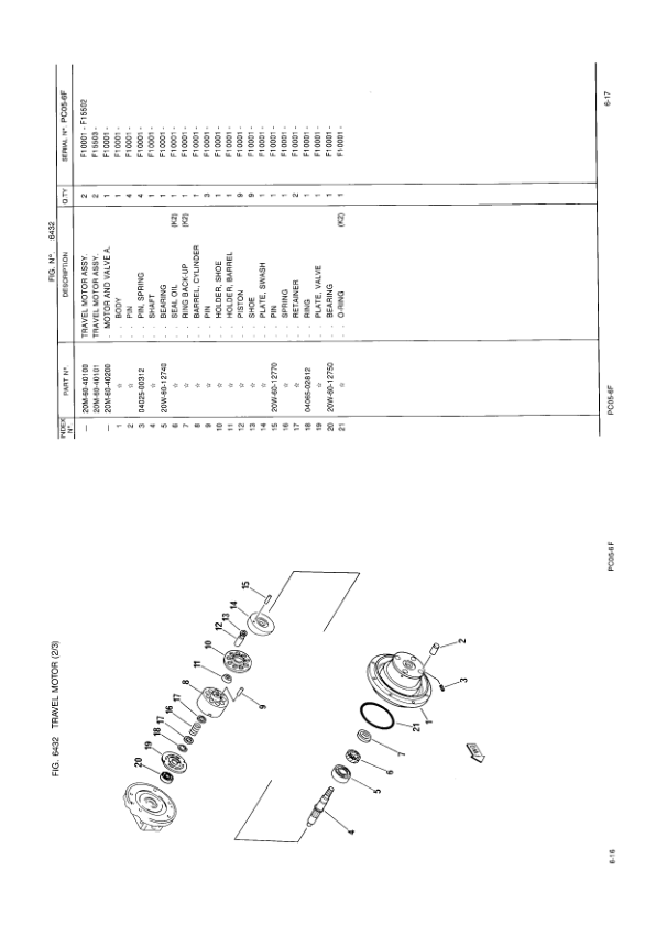 Komatsu PC05-6F Excavator Parts Catalog SN F10001 and UP - Image 11