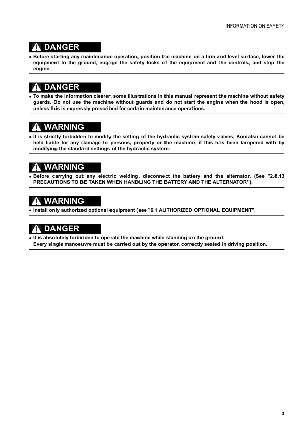 Komatsu PC14R-2 Excavator Operation and Maintenance Manual SN F00003 and UP - Image 5