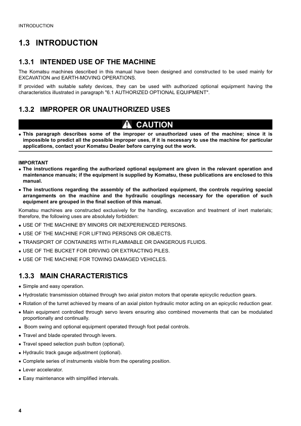 Komatsu PC14R-2 Excavator Operation and Maintenance Manual SN F00003 and UP - Image 6