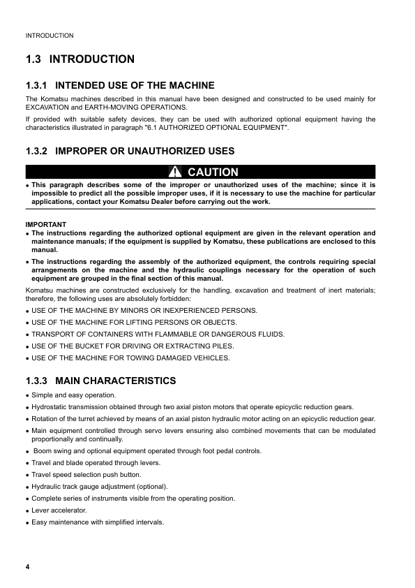 Komatsu PC16R-2 Galeo Excavator Operation and Maintenance Manual SN F00003 and UP - Image 6