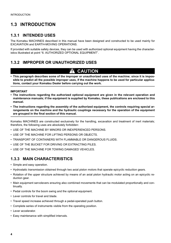 Komatsu PC20MR-2 Galeo Excavator Operation and Maintenance Manual SN 15001 and UP - Image 6
