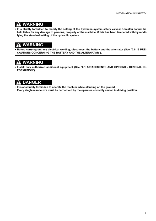 Komatsu PC20MR-2 Galeo Excavator Operation and Maintenance Manual SN 15001 and UP - Image 5