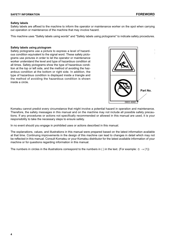 Komatsu PC210-7K PC210LC PC210NLC-7K PC230NHD-7K PC240LC NLC-7K Excavator Operation Manual - Image 6