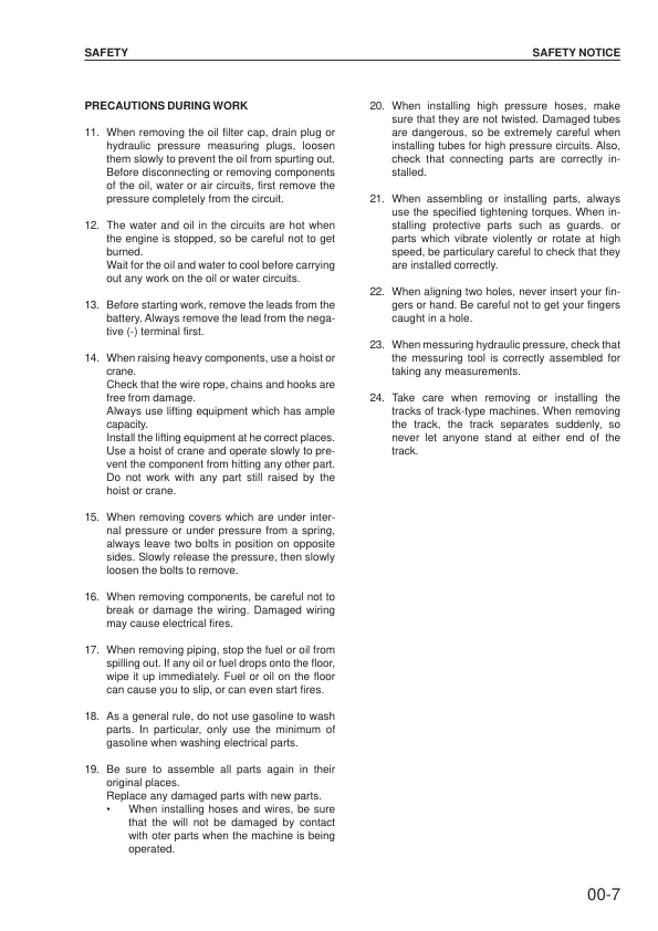 Komatsu PC290LC-6K PC290NLC-6K Excavator Workshop Manual SN K30001 K34001 - Image 7