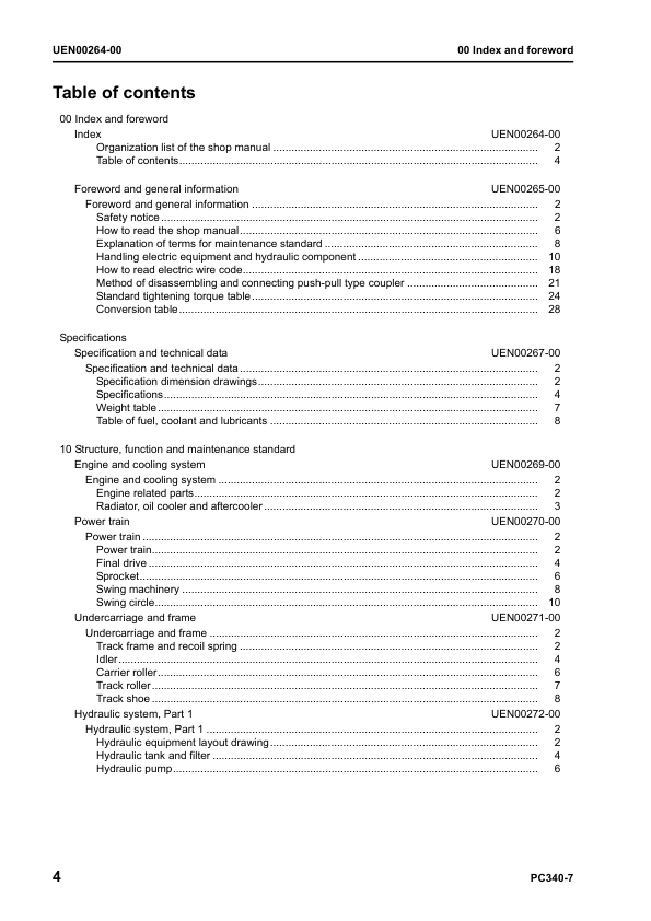 Komatsu PC340LC-7 PC340NLC-7 Excavator Workshop Manual SN K45001 and UP - Image 6