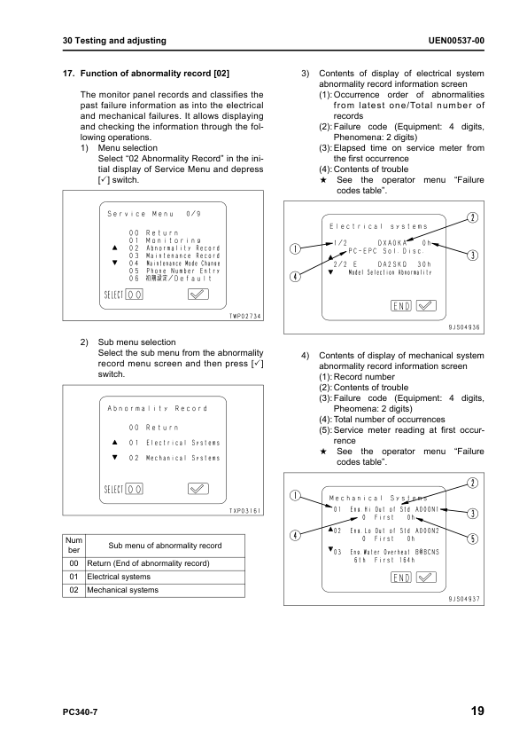 Komatsu PC340LC-7 PC340NLC-7 Excavator Workshop Manual SN K45001 and UP - Image 11