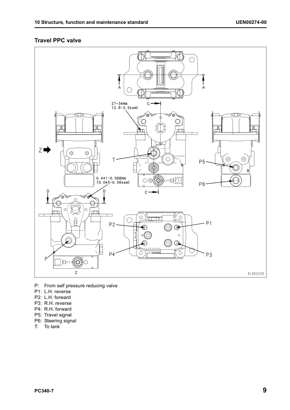 Komatsu PC340LC-7 PC340NLC-7 Excavator Workshop Manual SN K45001 and UP - Image 10