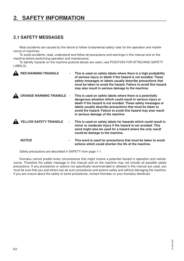 Komatsu PC450-6K PC450LC-6K Excavator Operation and Maintenance Manual K30001 and UP - Image 5