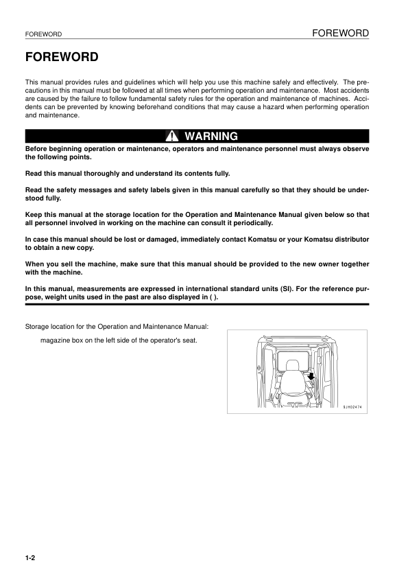 Komatsu PC800-8 PC800LC-8 Excavator Operation and Maintenance Manual SN 50001 and UP - Image 3