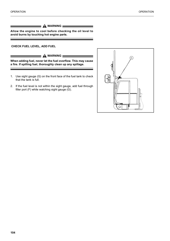 Komatsu PW130ES-6K Excavator Operation and Maintenance Manual SN K34001 and UP - Image 9