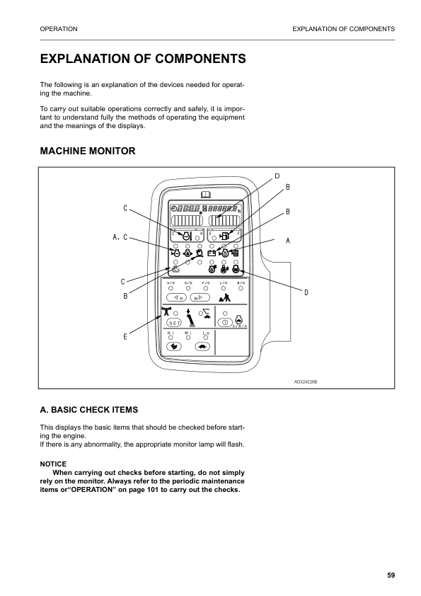 Komatsu PW130ES-6K Excavator Operation and Maintenance Manual SN K34001 and UP - Image 13
