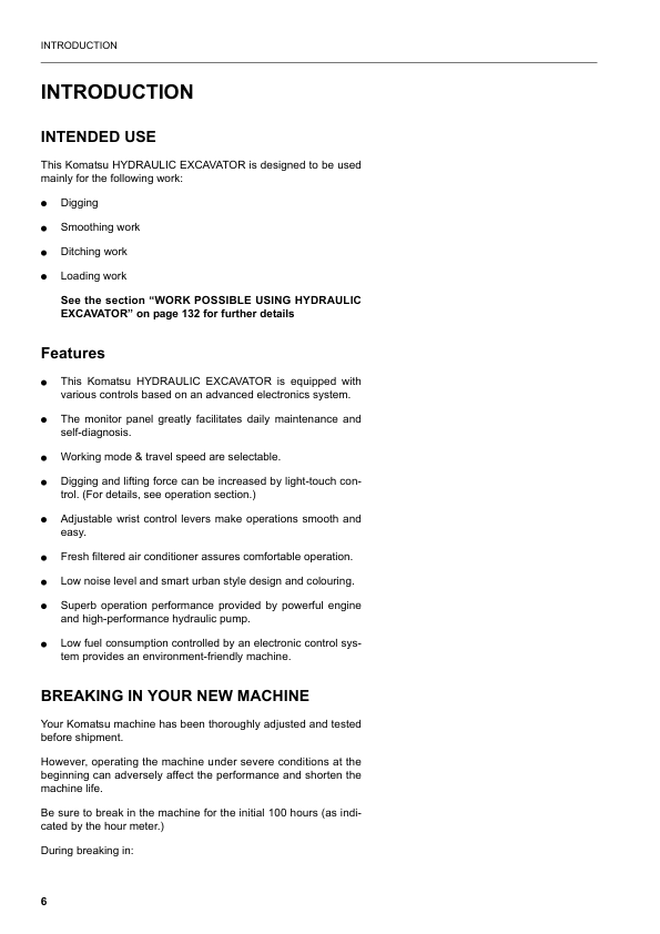 Komatsu PW130ES-6K Excavator Operation and Maintenance Manual SN K34001 and UP - Image 7
