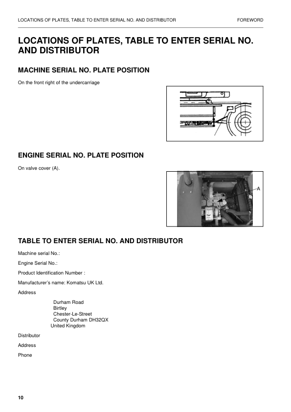 Komatsu PW130ES-6K Excavator Operation and Maintenance Manual SN K35001 and UP - Image 3