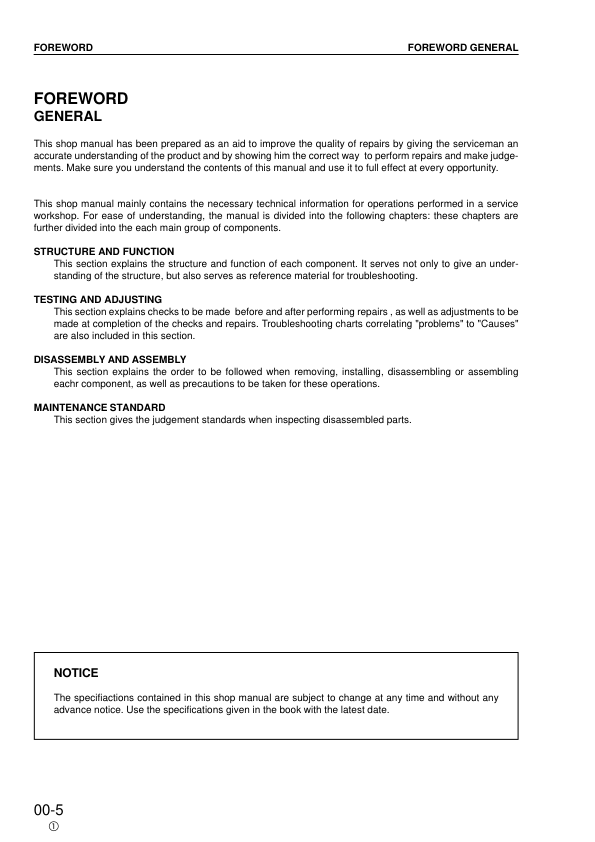 Komatsu PW130ES-6K Excavator Workshop Manual SN K30545 and UP - Image 8