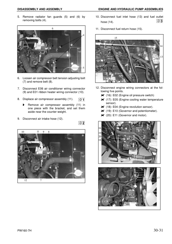 Komatsu PW160-7H Excavator Workshop Manual SN 50051 and UP - Image 11