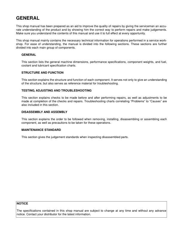 Komatsu PW160-7H Wheel Loader Workshop Manual SN H50051 and UP - Image 6