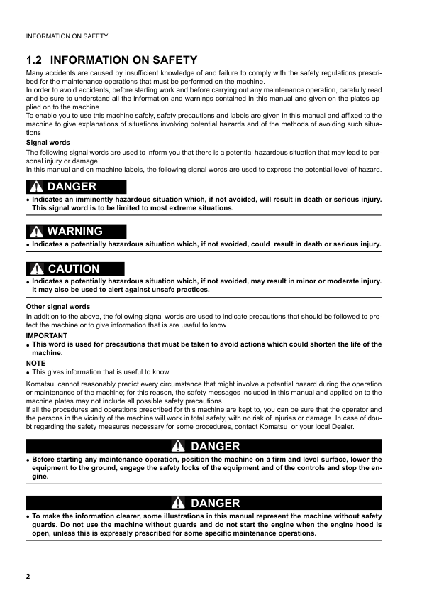 Komatsu SK10205 Turbo Skid Steer Operation and Maintenance Manual SN 37CTF00432 and UP - Image 4