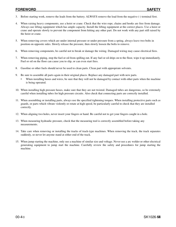 Komatsu SK1026-5N Skid Steer Workshop Manual CEBM14201 - Image 8