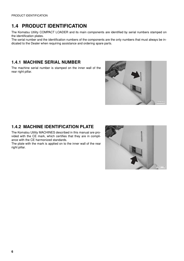 Komatsu SK714-5 Skid Steer Operation and Maintenance Manual SN 37AF0004 and UP WEAM003300 - Image 8