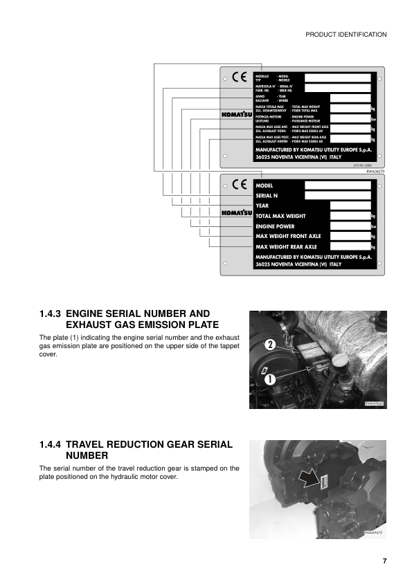 Komatsu SK714-5 Skid Steer Operation and Maintenance Manual SN 37AF0004 and UP WEAM003300 - Image 9
