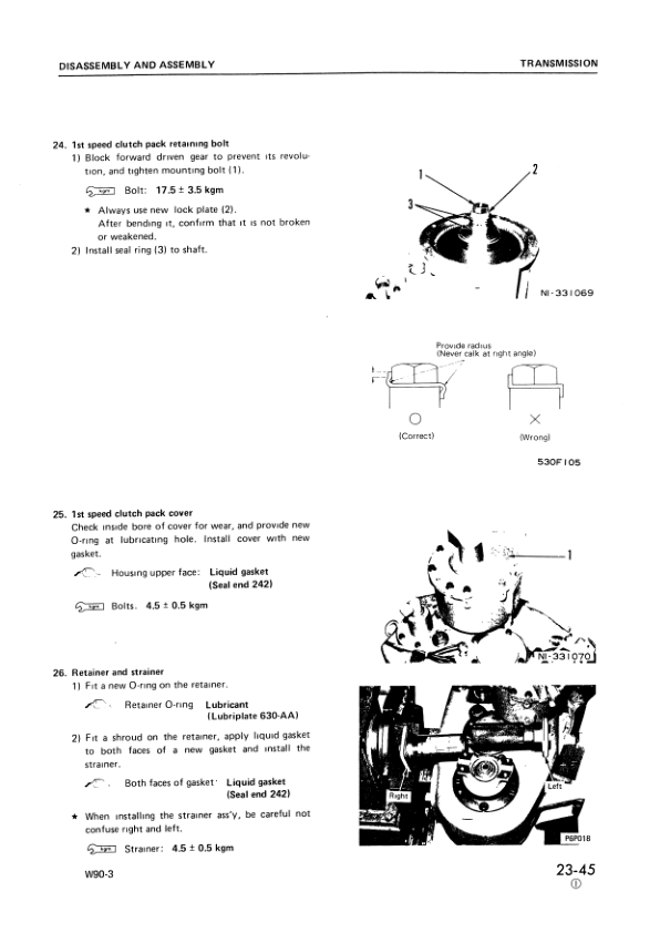 Komatsu W90-3 Wheel Loader Workshop Manual SN 70001 and UP - Image 6