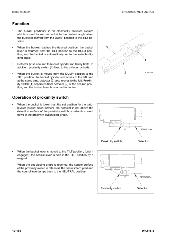 Komatsu WA115-3 Wheel Loader Workshop Manual SN WA115H30051 and UP - Image 19