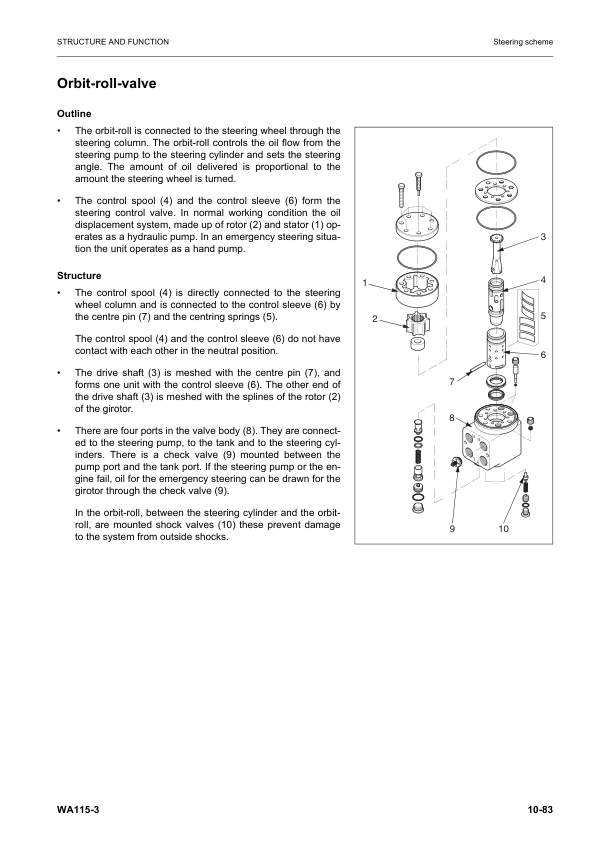 Komatsu WA115-3 Wheel Loader Workshop Manual SN WA115H30051 and UP - Image 18