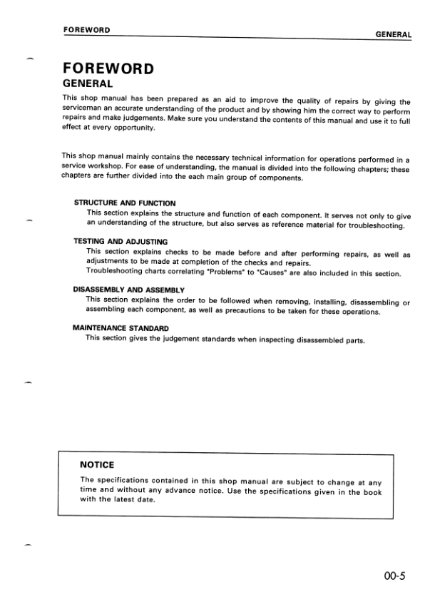 Komatsu WA120-3 EU Spec Wheel Loader Workshop Manual SN 53001 and UP - Image 6