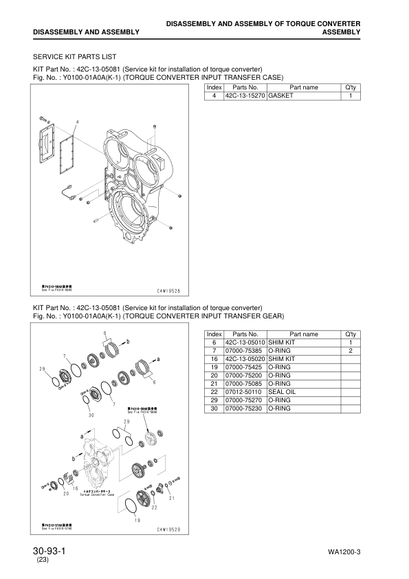 Komatsu WA1200-3 Wheel Loader Workshop Manual SN 50001 and UP - Image 13