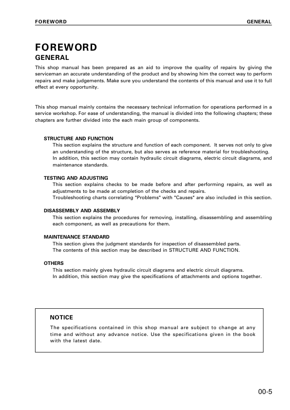 Komatsu WA120L-3MC Wheel Loader Workshop Manual SN 54104 and UP - Image 6
