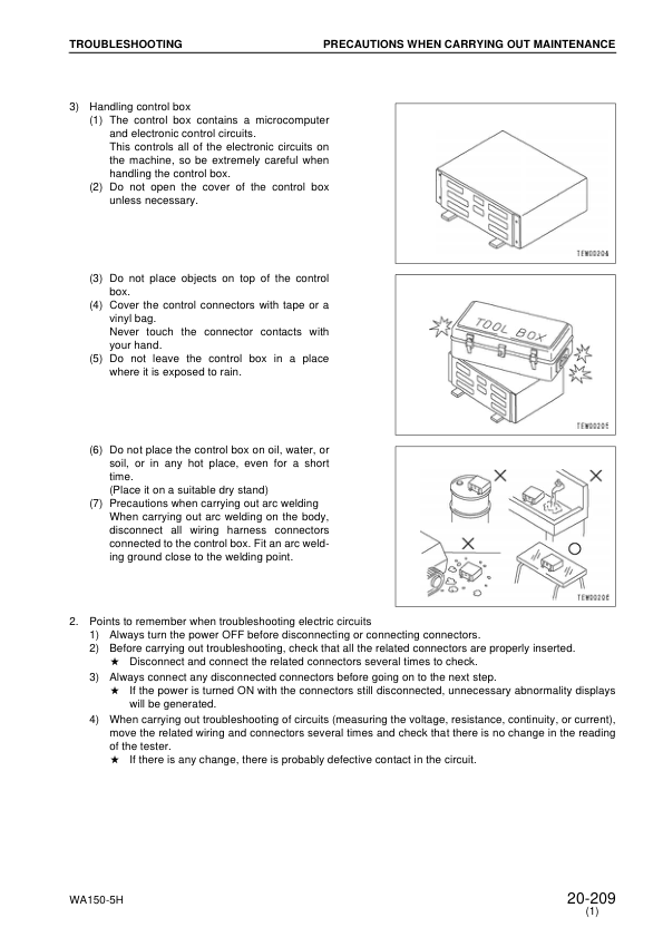 Komatsu WA150-5 Wheel Loader Workshop Manual SN 50051 and UP - Image 9
