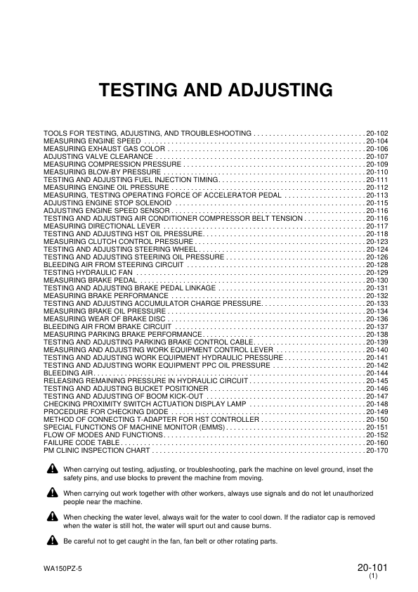 Komatsu WA150PZ-5 Wheel Loader Workshop Manual SN H50051 and UP - Image 7
