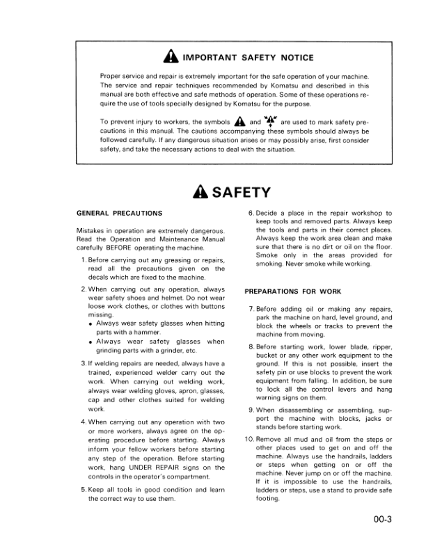 Komatsu WA180-1 Wheel Loader Workshop Manual SN 10001 and UP SEBMU4170105 - Image 8