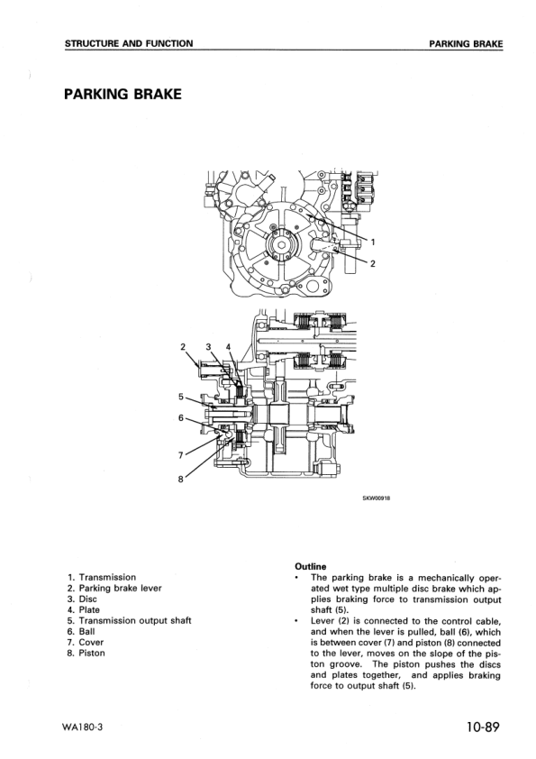 Komatsu WA180-3 EU Spec Wheel Loader Workshop Manual SN 53001 and UP - Image 14