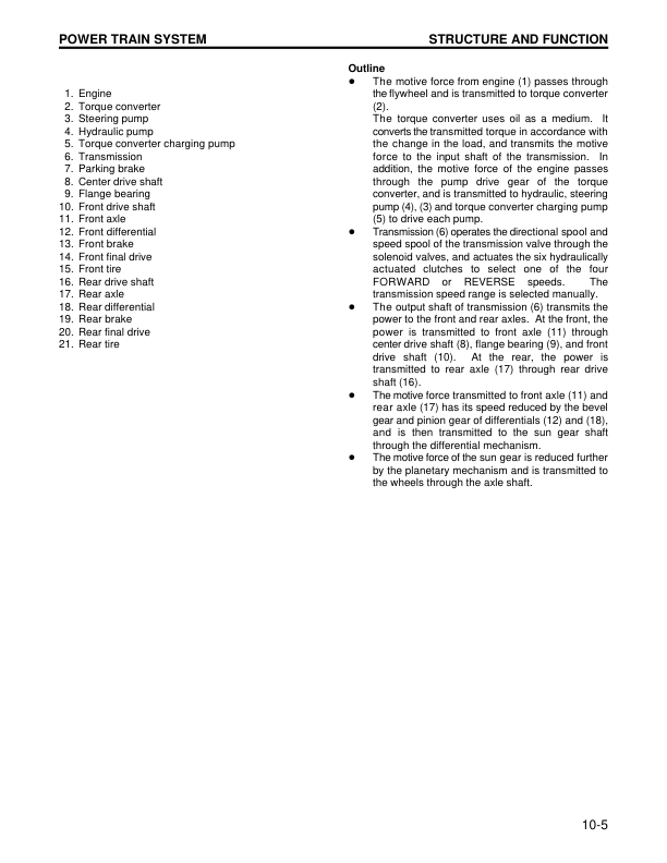 Komatsu WA180-3 WA180L-3 Wheel Loader Workshop Manual SN A80001 54001 and UP - Image 16