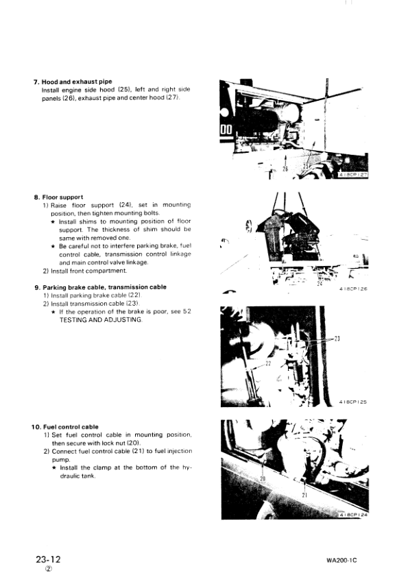 Komatsu WA200-1 Wheel Loader Workshop Manual SN 10001 and UP - Image 10