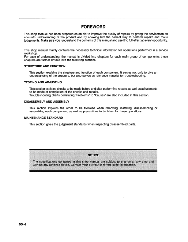 Komatsu WA250-1LC Wheel Loader Workshop Manual SN A65001 and UP - Image 9