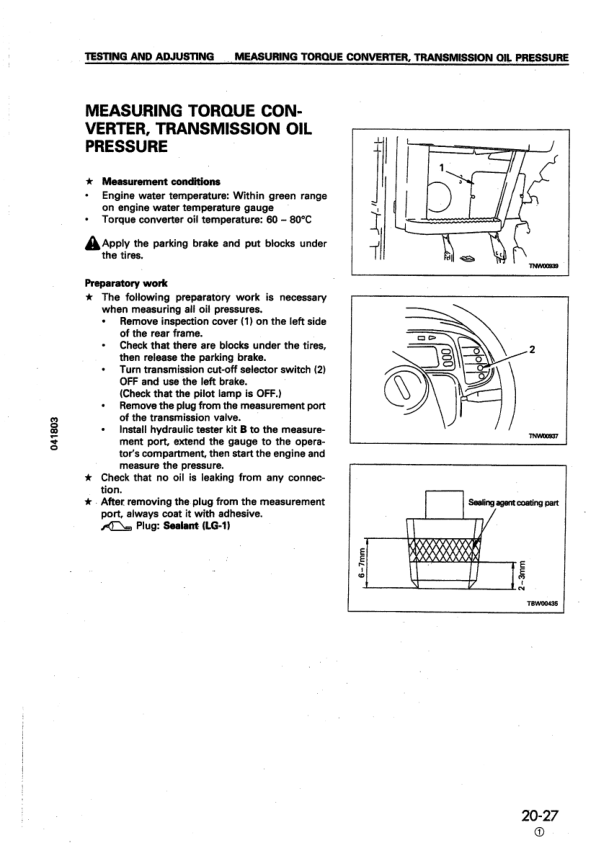 Komatsu WA250-3 Avance Wheel Loader Workshop Manual SN 50001 and UP SEBM005910 - Image 10