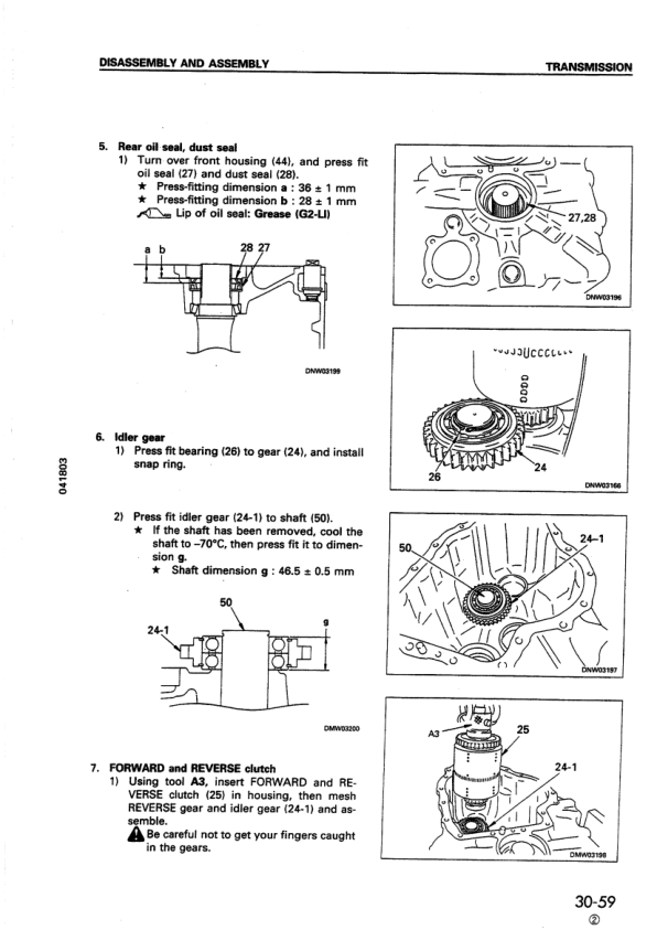 Komatsu WA250-3 Avance Wheel Loader Workshop Manual SN 50001 and UP SEBM005910 - Image 13