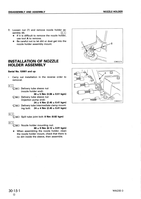 Komatsu WA250-3 Avance Wheel Loader Workshop Manual SN 50001 and UP SEBM005910 - Image 12