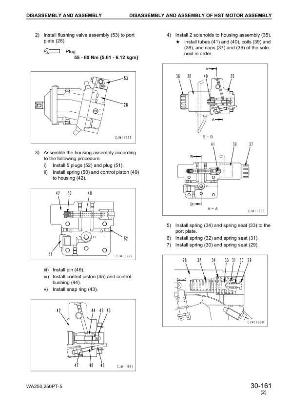 Komatsu WA250-5 WA250PT-5 Wheel Loader Workshop Manual SN 70001 and UP - Image 14