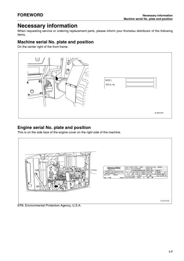 Komatsu WA250PT-5H Wheel Loader Operation and Maintenance Manual SN H60051 and UP - Image 7