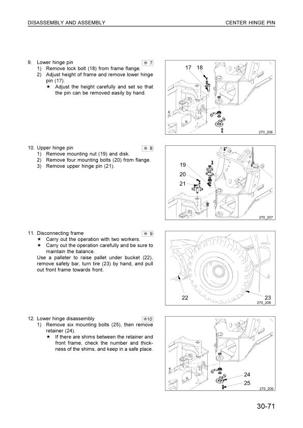 Komatsu WA270-3 WA270PT-3 Wheel Loader Workshop Manual SN 20051 30051 and UP - Image 10